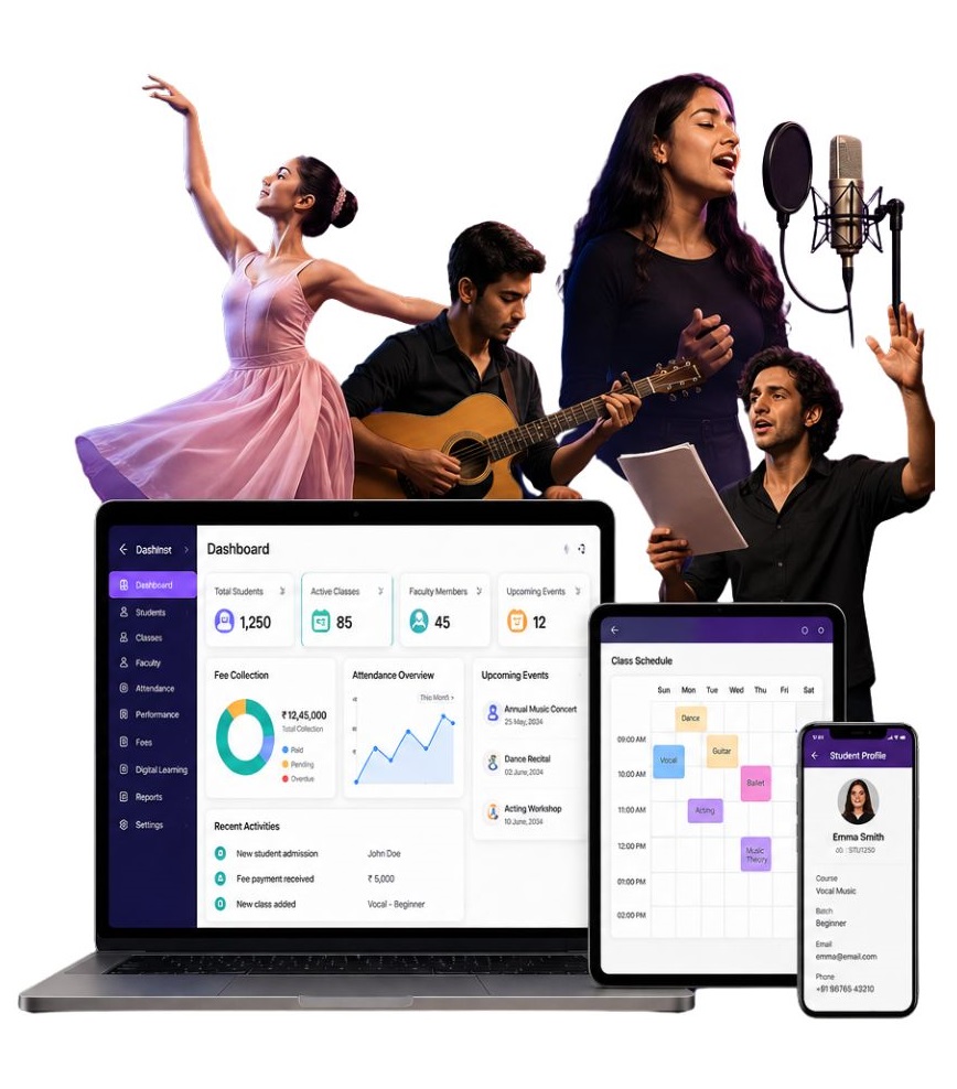 Performing Arts Institute Management Software
